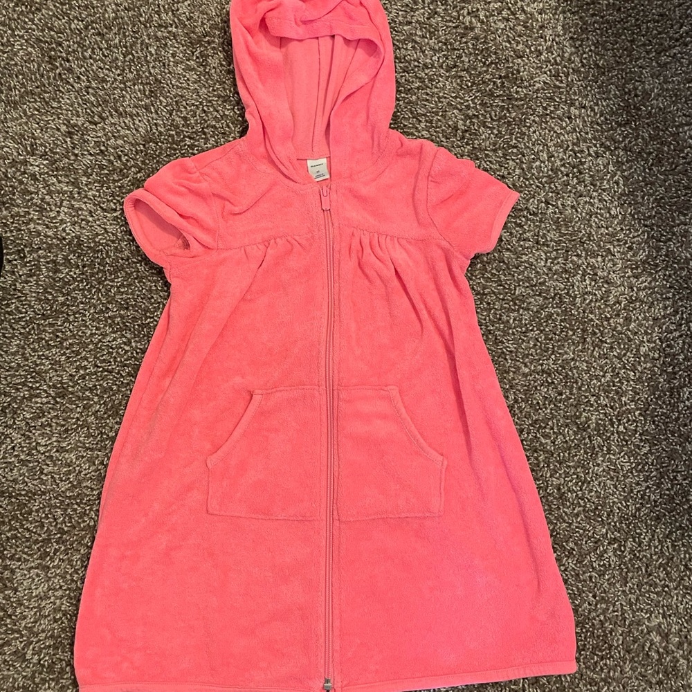 Girls pink swim cover-up, Old Navy, size 5T